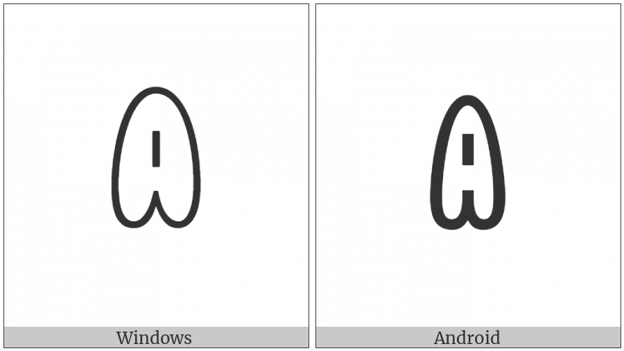 Yi Syllable Ndip on various operating systems