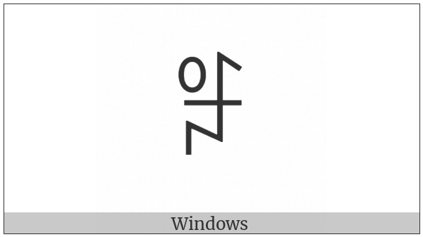 Yi Syllable Nda on various operating systems