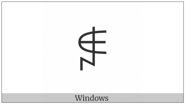 Yi Syllable Ndot on various operating systems