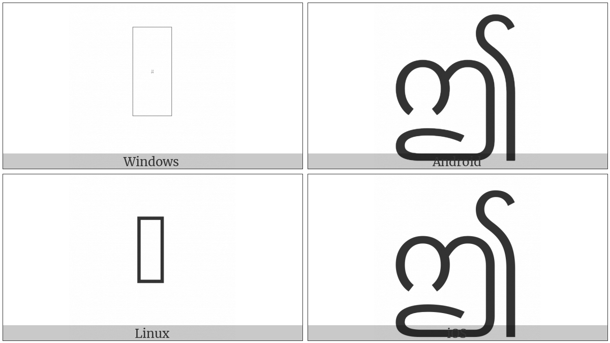 Myanmar Letter Ii on various operating systems