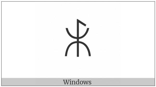 Yi Syllable Hnip on various operating systems