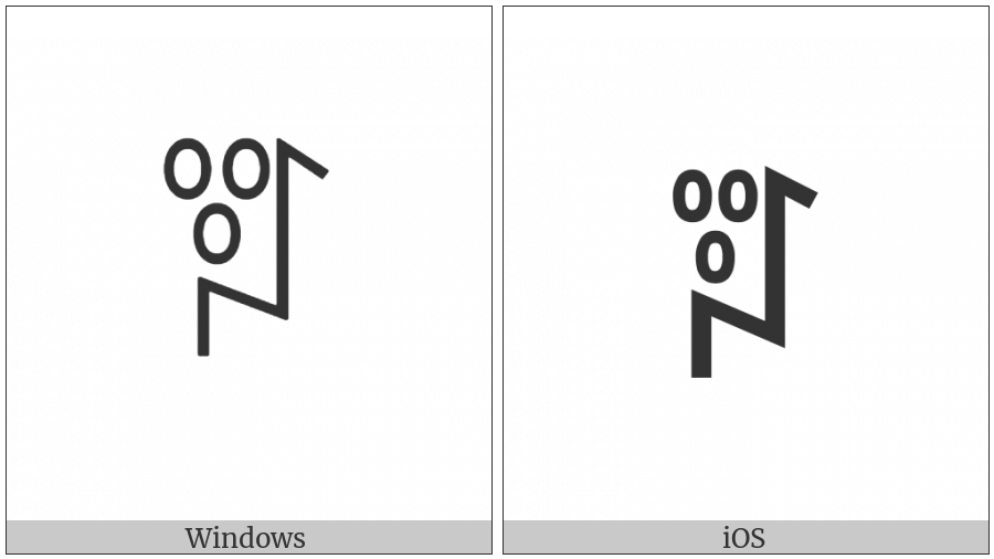 Yi Syllable Hnot on various operating systems