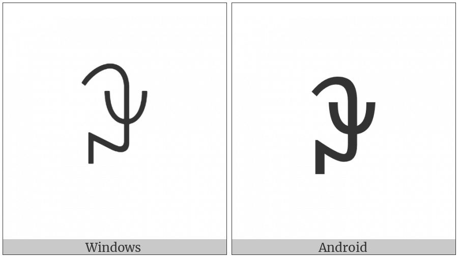 Yi Syllable Hlap on various operating systems