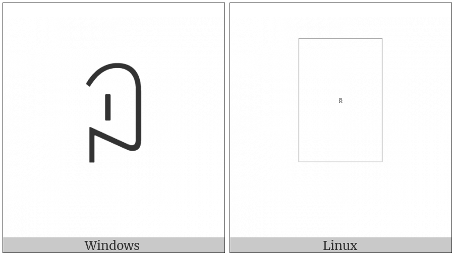 Yi Syllable Gi on various operating systems