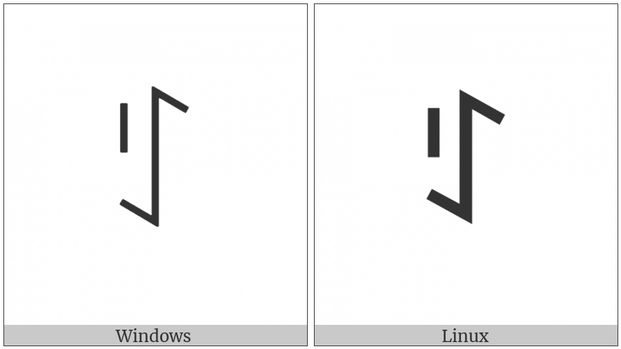 Yi Syllable Ge on various operating systems