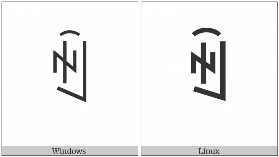 Yi Syllable Kux on various operating systems