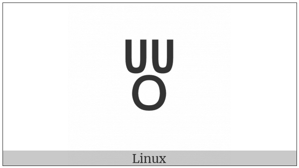 Yi Syllable Hxuop on various operating systems