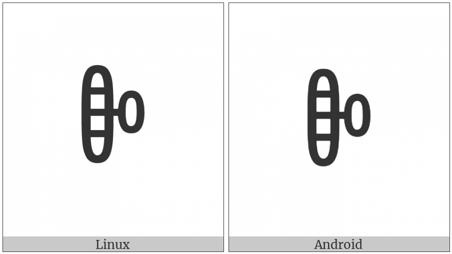 Yi Syllable Ngep on various operating systems