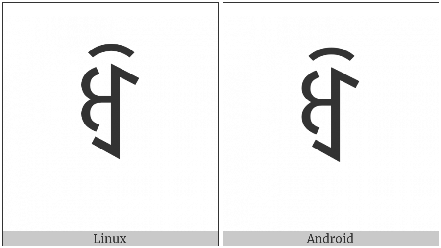 Yi Syllable Hiex on various operating systems