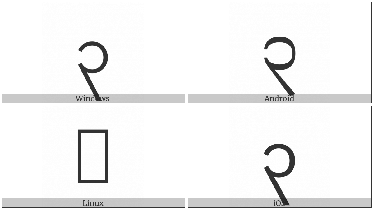 Myanmar Digit Three on various operating systems