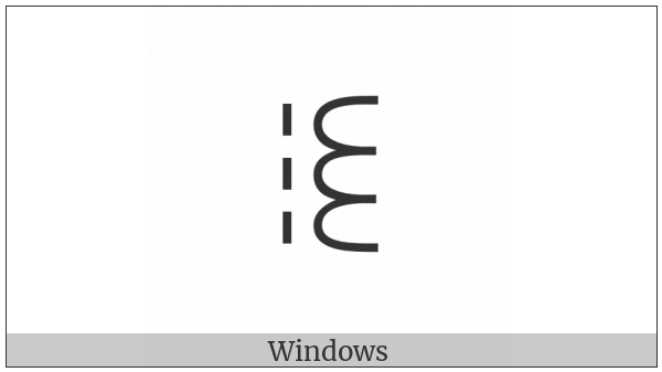 Yi Syllable Zyp on various operating systems