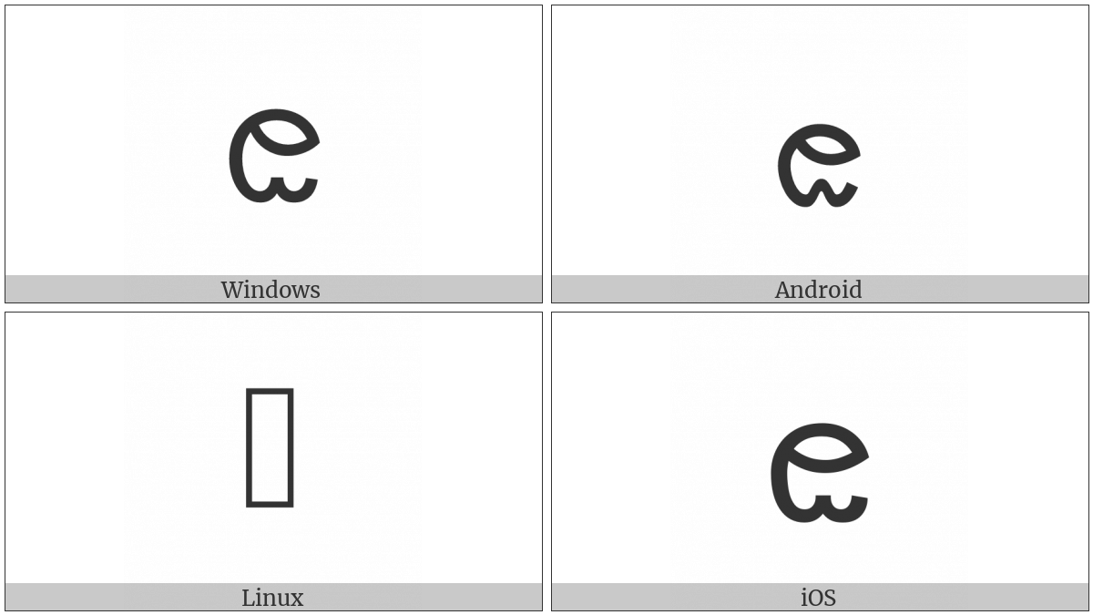 Myanmar Letter Vocalic Ll on various operating systems