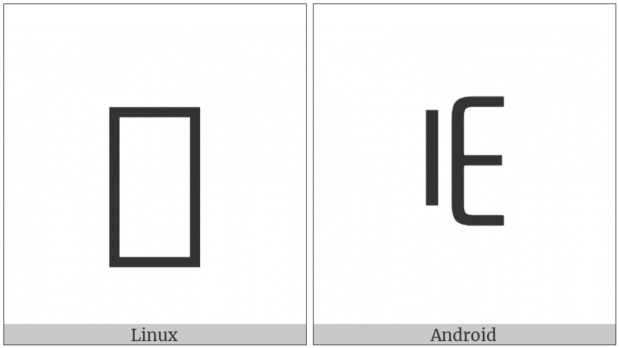 Yi Syllable Zhyr on various operating systems