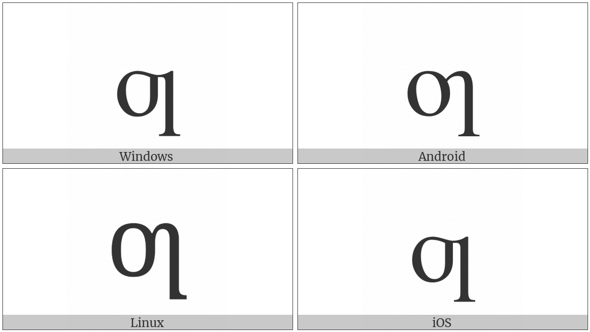 Latin Small Letter Oi on various operating systems