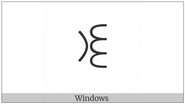 Yi Syllable Ryr on various operating systems