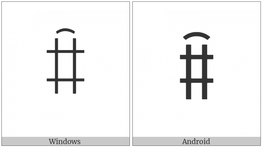 Yi Syllable Jjix on various operating systems