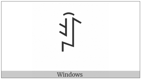 Yi Syllable Njyrx on various operating systems