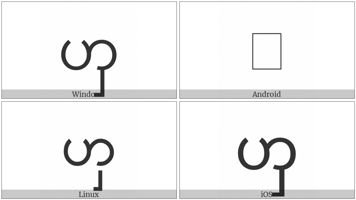 Myanmar Letter Eastern Pwo Karen Ywa on various operating systems