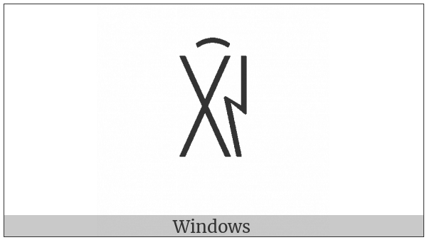 Yi Syllable Xix on various operating systems