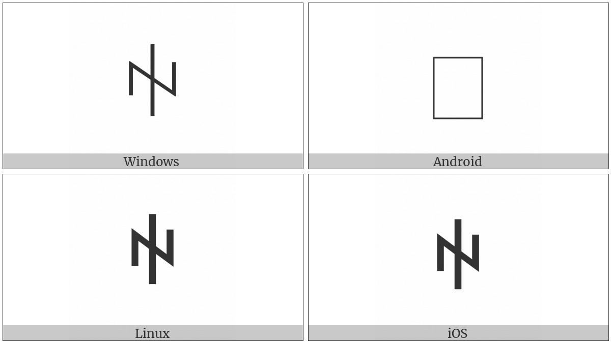 Yi Syllable Xy on various operating systems