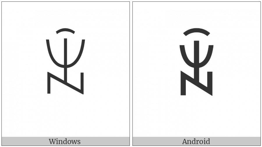 Yi Syllable Xyrx on various operating systems