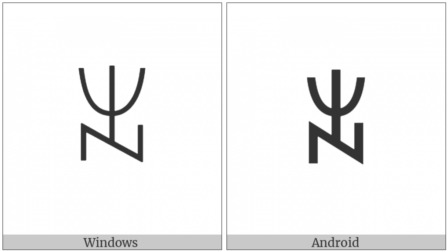 Yi Syllable Xyr on various operating systems