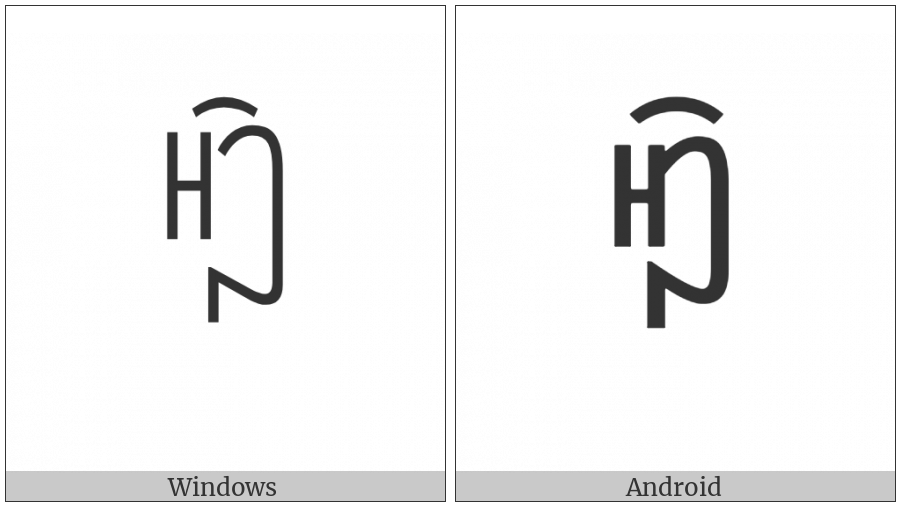 Yi Syllable Yix on various operating systems