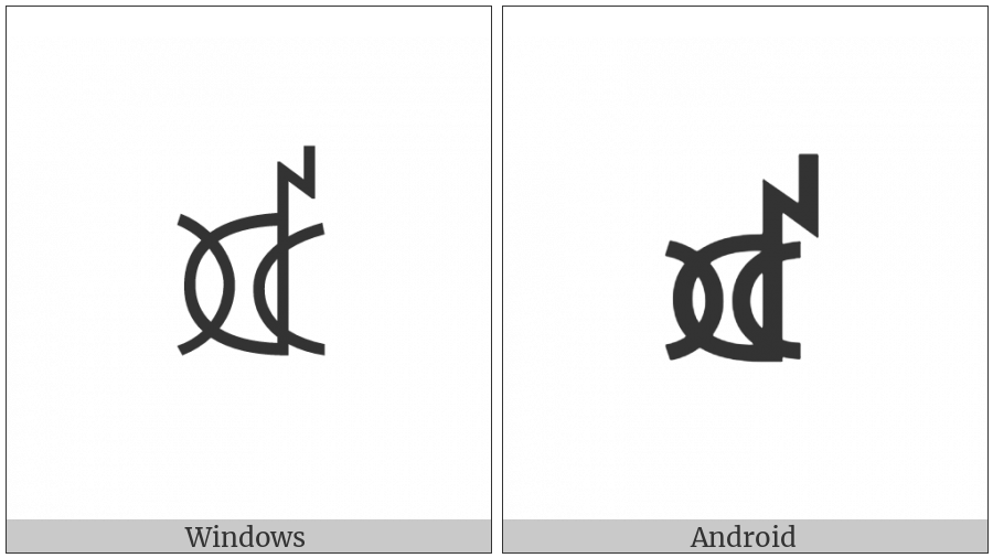 Yi Syllable Yiet on various operating systems