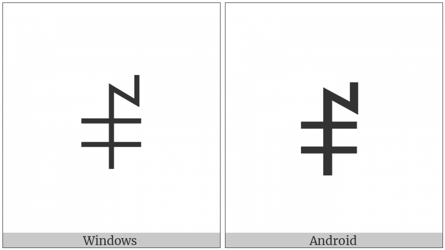 Yi Syllable Yie on various operating systems