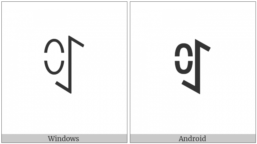 Yi Syllable Yot on various operating systems