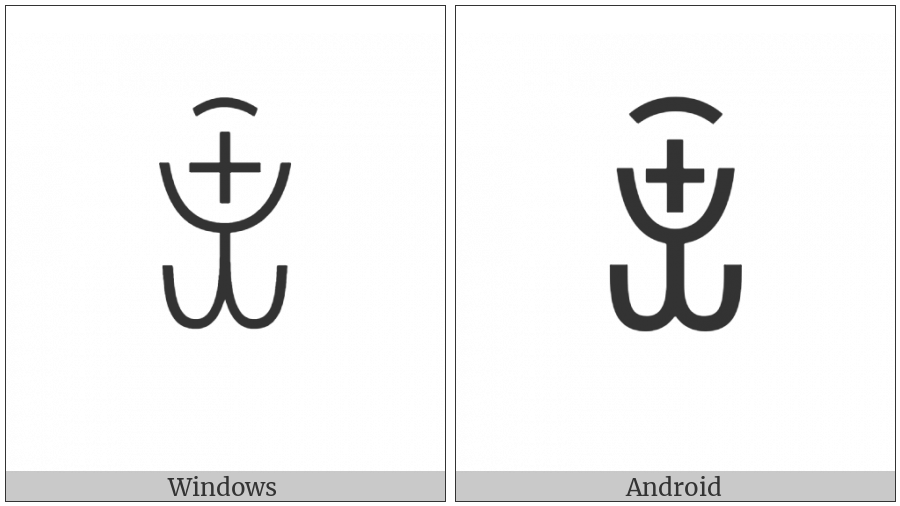 Yi Syllable Yux on various operating systems