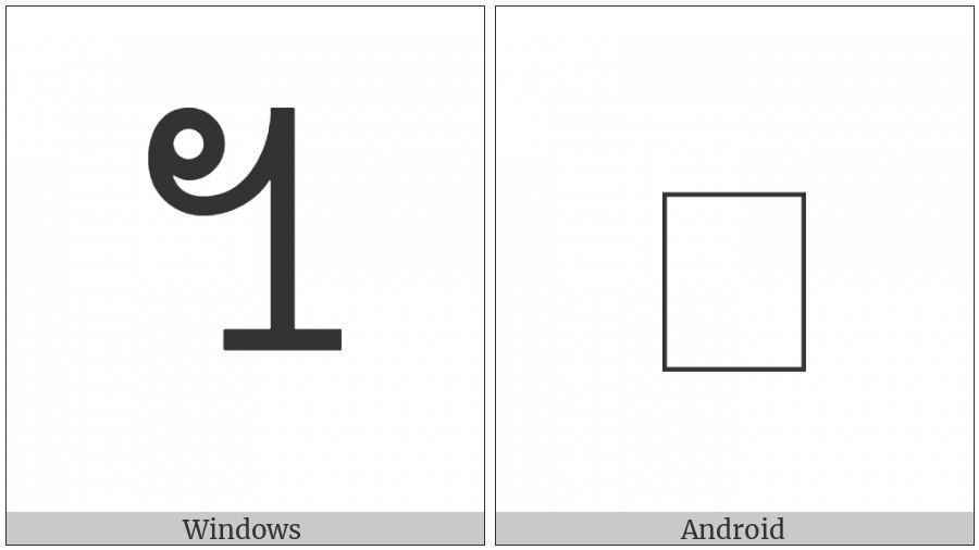 Vai Syllable Mee on various operating systems