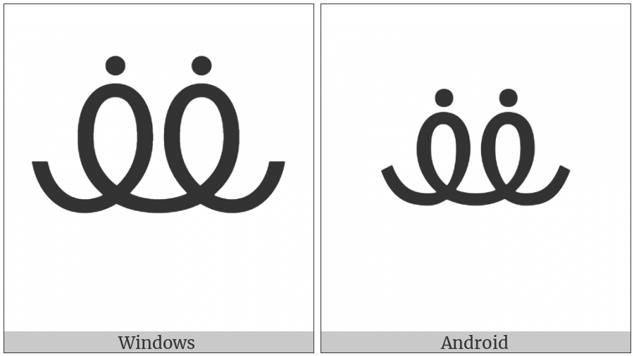 Vai Syllable Nyee on various operating systems