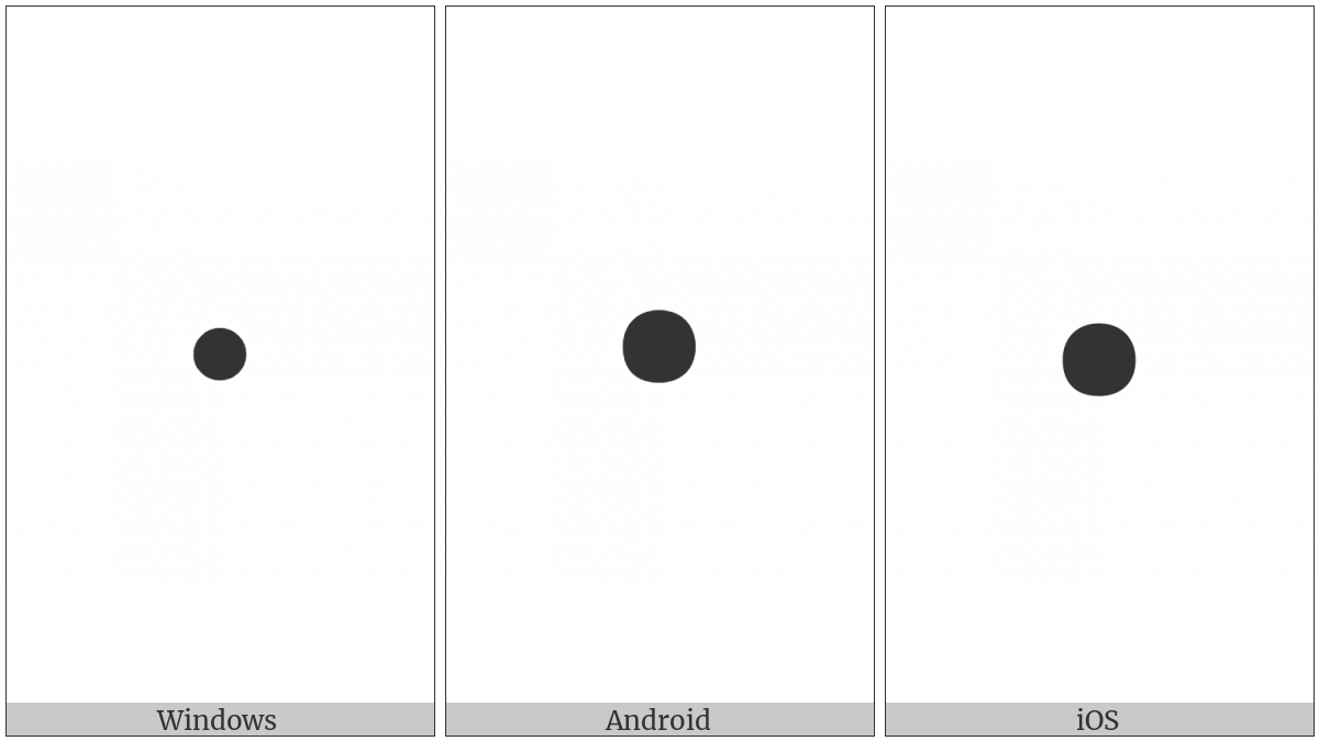 Vai Syllable Li on various operating systems