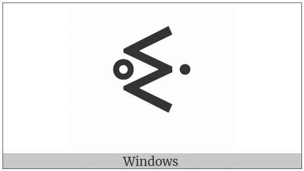 Vai Syllable Zhi on various operating systems