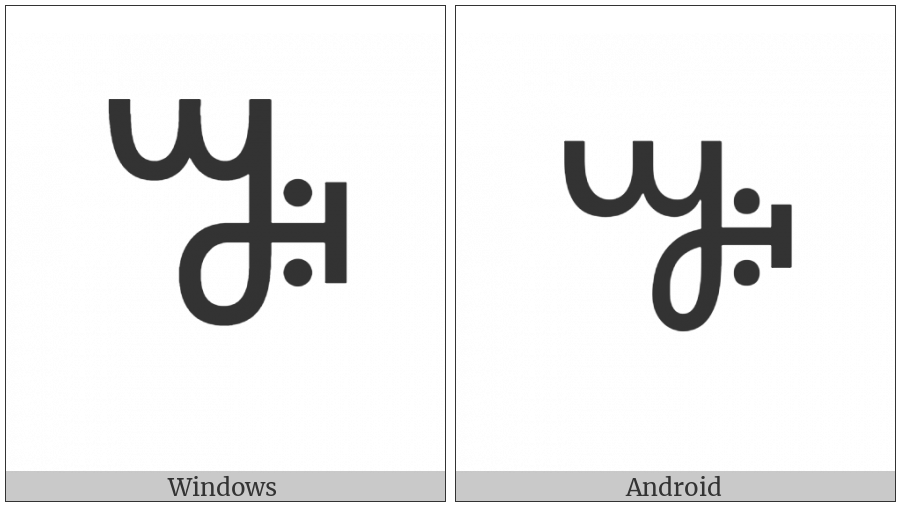 Vai Syllable Gi on various operating systems