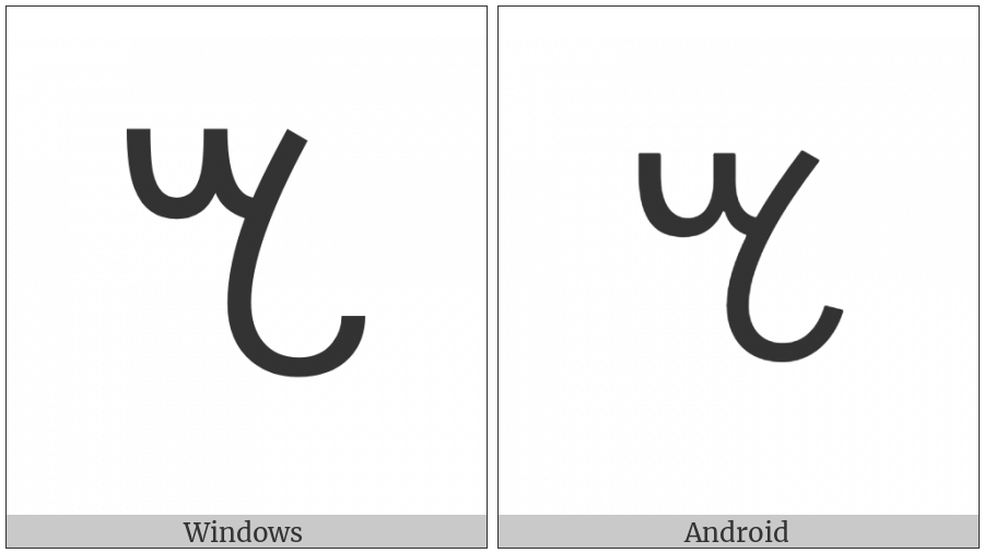 Vai Syllable Wa on various operating systems