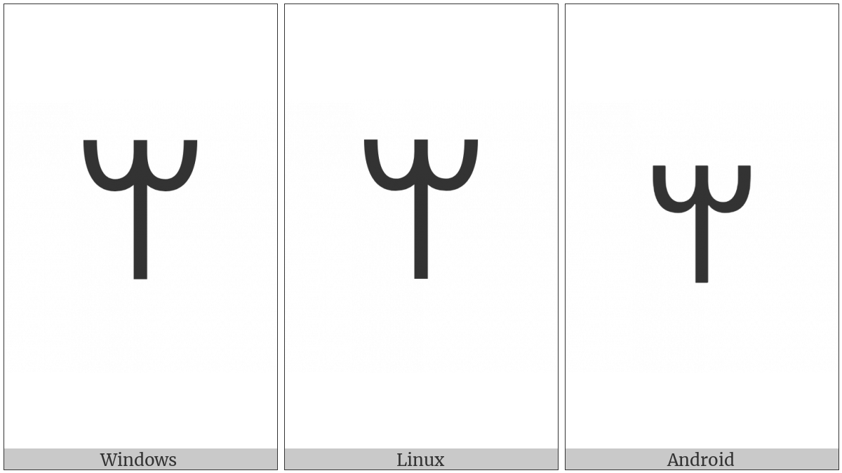 Vai Syllable Ta on various operating systems