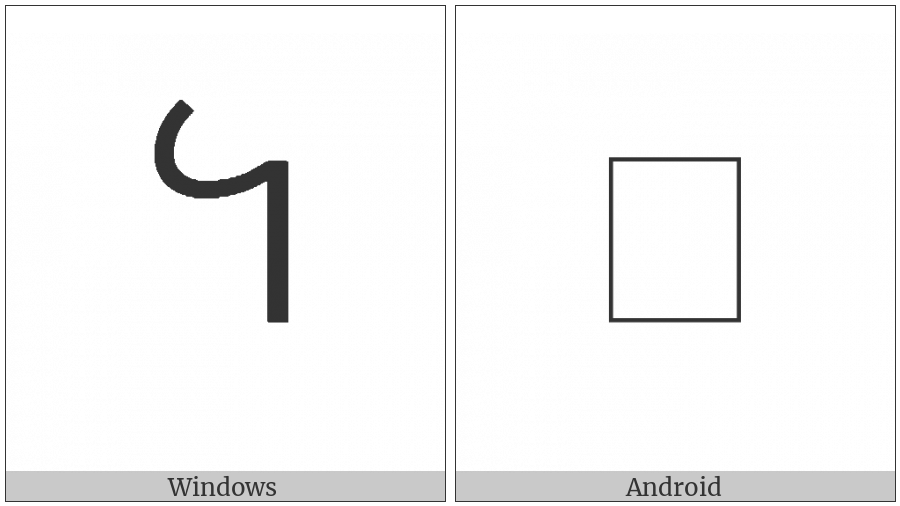 Vai Syllable Ka on various operating systems