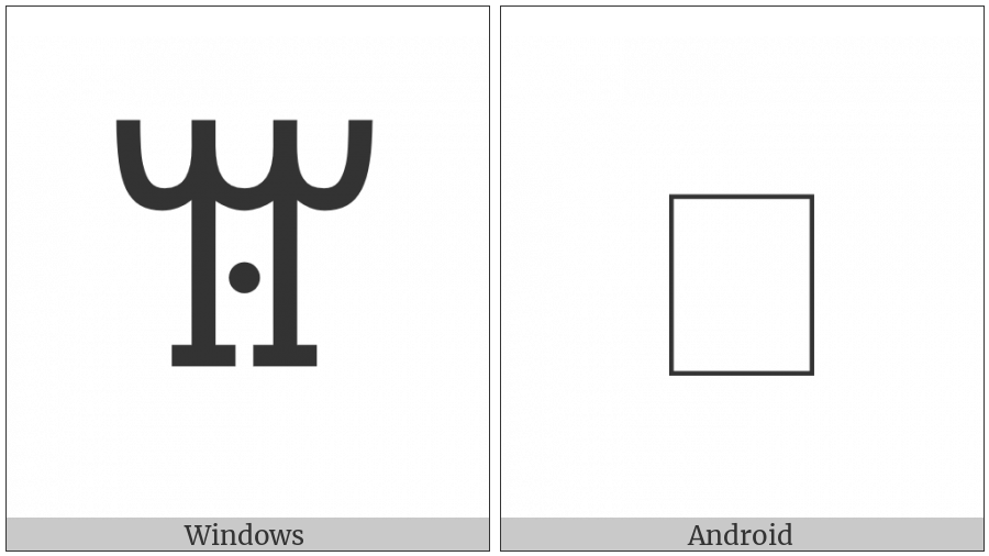 Vai Syllable Dhhoo on various operating systems