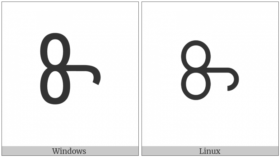 Vai Syllable Bu on various operating systems