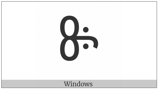 Vai Syllable Mbu on various operating systems