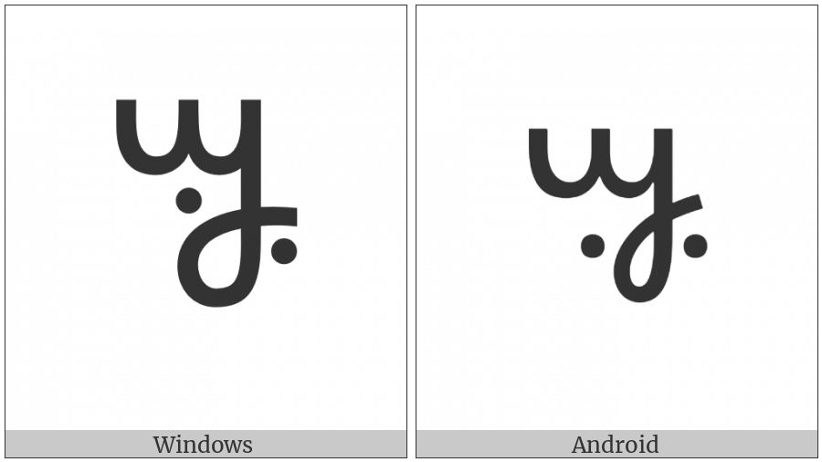 Vai Syllable Dhho on various operating systems