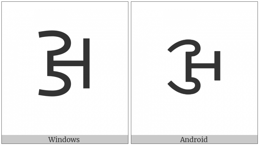 Vai Syllable Ye on various operating systems