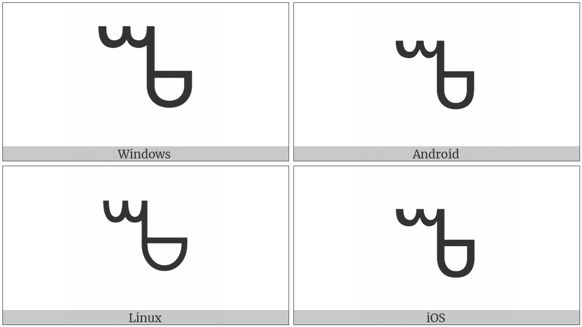 Vai Symbol Doong on various operating systems