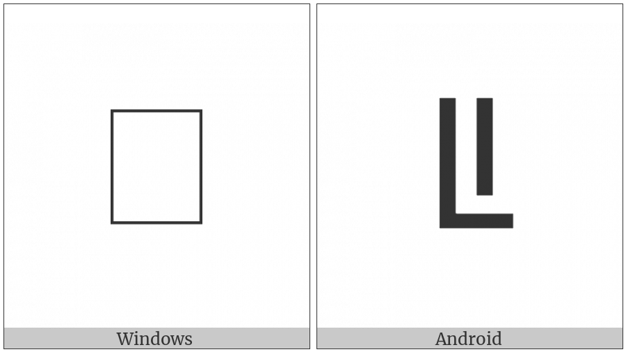 Bamum Letter M on various operating systems