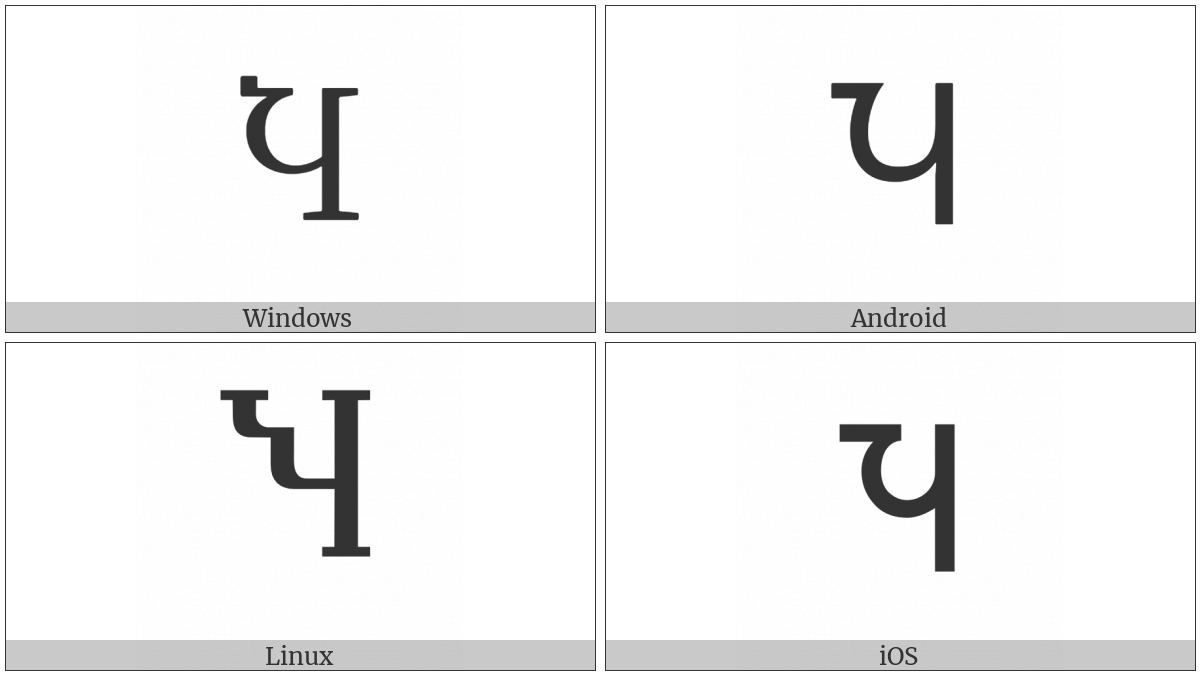 Georgian Capital Letter Zhar on various operating systems