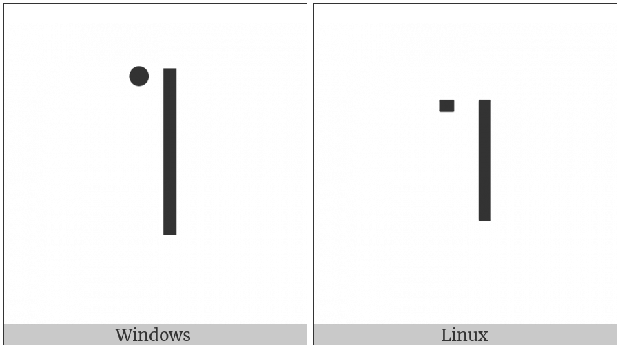 Modifier Letter Extra-High Dotted Tone Bar on various operating systems