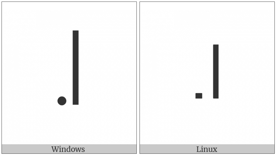 Modifier Letter Extra-Low Dotted Tone Bar on various operating systems