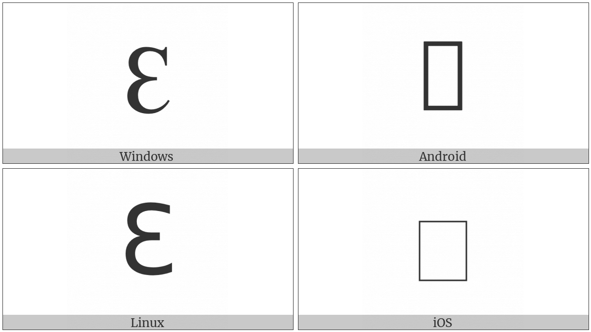 Latin Capital Letter Tresillo on various operating systems